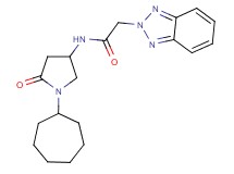2-(2H-1,2,3-benzotriazol-2-yl)-N-(1-cycloheptyl-5-oxo-3-pyrrolidinyl)acetamide