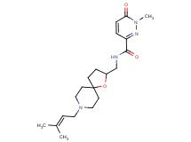 1-methyl-N-{[8-(3-methylbut-2-en-1-yl)-1-oxa-8-azaspiro[4.5]dec-2-yl]methyl}-6-oxo-1,6-dihydropyridazine-3-carboxamide