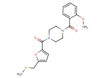 1-(2-methoxybenzoyl)-4-{5-[(methylthio)methyl]-2-furoyl}piperazine