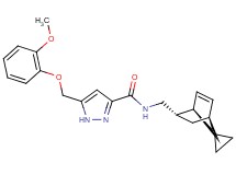 5-[(2-methoxyphenoxy)methyl]-N-[(1R*,2S*,4S*)-spiro[bicyclo[2.2.1]heptane-7,1'-cyclopropane]-5-en-2-ylmethyl]-1H-pyrazole-3-carboxamide