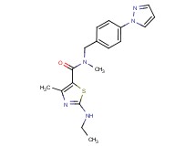 2-(ethylamino)-N,4-dimethyl-N-[4-(1H-pyrazol-1-yl)benzyl]-1,3-thiazole-5-carboxamide