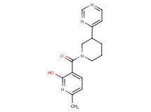 6-methyl-3-{[3-(4-pyrimidinyl)-1-piperidinyl]carbonyl}-2-pyridinol