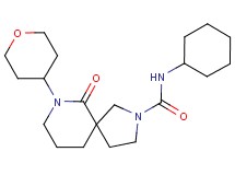 N-cyclohexyl-6-oxo-7-(tetrahydro-2H-pyran-4-yl)-2,7-diazaspiro[4.5]decane-2-carboxamide