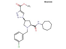 methyl 1-{(3S,5S)-1-(3-chlorobenzyl)-5-[(cycloheptylamino)carbonyl]-3-pyrrolidinyl}-1H-1,2,3-triazole-4-carboxylate
