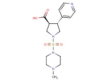 (3S*,4R*)-1-[(4-methyl-1-piperazinyl)sulfonyl]-4-(4-pyridinyl)-3-pyrrolidinecarboxylic acid