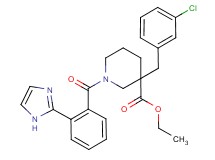ethyl 3-(3-chlorobenzyl)-1-[2-(1H-imidazol-2-yl)benzoyl]-3-piperidinecarboxylate