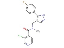 3-chloro-N-{[5-(4-fluorophenyl)-1H-pyrazol-4-yl]methyl}-N-methylisonicotinamide