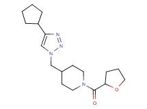 4-[(4-cyclopentyl-1H-1,2,3-triazol-1-yl)methyl]-1-(tetrahydro-2-furanylcarbonyl)piperidine