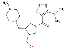 {(3R*,4R*)-1-[(4-isopropyl-1,2,3-thiadiazol-5-yl)carbonyl]-4-[(4-methylpiperazin-1-yl)methyl]pyrrolidin-3-yl}methanol