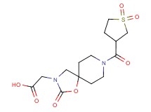 {8-[(1,1-dioxidotetrahydro-3-thienyl)carbonyl]-2-oxo-1-oxa-3,8-diazaspiro[4.5]dec-3-yl}acetic acid
