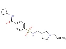 4-({[(1-allyl-3-pyrrolidinyl)methyl]amino}sulfonyl)-N-cyclobutylbenzamide
