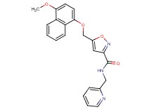 5-{[(4-methoxy-1-naphthyl)oxy]methyl}-N-(2-pyridinylmethyl)-3-isoxazolecarboxamide