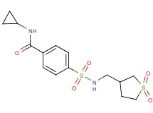 N-cyclopropyl-4-({[(1,1-dioxidotetrahydro-3-thienyl)methyl]amino}sulfonyl)benzamide