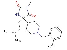 5-[1-(2-methylbenzyl)-4-piperidinyl]-5-(3-methylbutyl)-2,4-imidazolidinedione