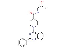 N-(2-hydroxypropyl)-1-(2-phenyl-6,7-dihydro-5H-cyclopenta[d]pyrimidin-4-yl)-4-piperidinecarboxamide