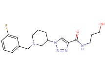 1-[1-(3-fluorobenzyl)-3-piperidinyl]-N-(3-hydroxypropyl)-1H-1,2,3-triazole-4-carboxamide