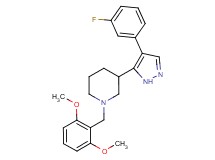 1-(2,6-dimethoxybenzyl)-3-[4-(3-fluorophenyl)-1H-pyrazol-5-yl]piperidine