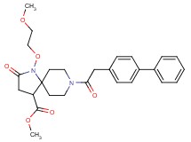 methyl 8-(4-biphenylylacetyl)-1-(2-methoxyethoxy)-2-oxo-1,8-diazaspiro[4.5]decane-4-carboxylate