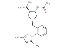 N-{(3S*,4R*)-1-[2-(3,5-dimethyl-1H-pyrazol-1-yl)benzyl]-4-isopropylpyrrolidin-3-yl}acetamide