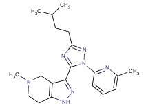 5-methyl-3-[3-(3-methylbutyl)-1-(6-methylpyridin-2-yl)-1H-1,2,4-triazol-5-yl]-4,5,6,7-tetrahydro-1H-pyrazolo[4,3-c]pyridine