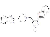 2-(1-{[3-(1-benzofuran-2-yl)-1H-pyrazol-4-yl]methyl}-4-piperidinyl)-1H-benzimidazole