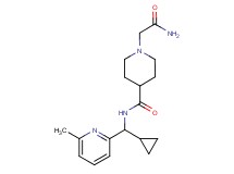 1-(2-amino-2-oxoethyl)-N-[cyclopropyl(6-methyl-2-pyridinyl)methyl]-4-piperidinecarboxamide