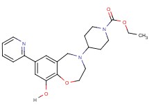 ethyl 4-[9-hydroxy-7-(2-pyridinyl)-2,3-dihydro-1,4-benzoxazepin-4(5H)-yl]-1-piperidinecarboxylate