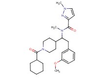 N-[1-[1-(cyclohexylcarbonyl)-4-piperidinyl]-2-(3-methoxyphenyl)ethyl]-N,1-dimethyl-1H-pyrazole-3-carboxamide