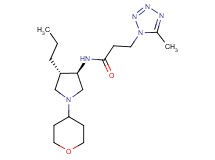 3-(5-methyl-1H-tetrazol-1-yl)-N-[rel-(3R,4S)-4-propyl-1-(tetrahydro-2H-pyran-4-yl)-3-pyrrolidinyl]propanamide hydrochloride