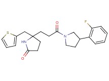 5-{3-[3-(2-fluorophenyl)-1-pyrrolidinyl]-3-oxopropyl}-5-(2-thienylmethyl)-2-pyrrolidinone