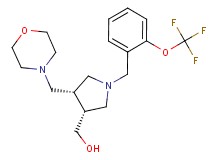 {(3R*,4S*)-4-(morpholin-4-ylmethyl)-1-[2-(trifluoromethoxy)benzyl]pyrrolidin-3-yl}methanol