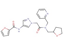 N-(1-{2-oxo-2-[(2-pyridinylmethyl)(tetrahydro-2-furanylmethyl)amino]ethyl}-1H-pyrazol-4-yl)-2-furamide