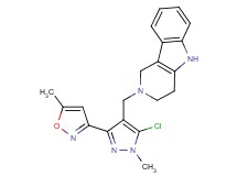 2-{[5-chloro-1-methyl-3-(5-methyl-3-isoxazolyl)-1H-pyrazol-4-yl]methyl}-2,3,4,5-tetrahydro-1H-pyrido[4,3-b]indole