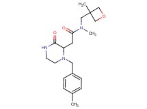 N-methyl-2-[1-(4-methylbenzyl)-3-oxo-2-piperazinyl]-N-[(3-methyl-3-oxetanyl)methyl]acetamide