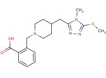 2-[(4-{[4-methyl-5-(methylthio)-4H-1,2,4-triazol-3-yl]methyl}piperidin-1-yl)methyl]benzoic acid