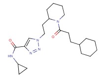 1-{2-[1-(3-cyclohexylpropanoyl)-2-piperidinyl]ethyl}-N-cyclopropyl-1H-1,2,3-triazole-4-carboxamide