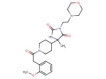 5-{1-[(2-methoxyphenyl)acetyl]-4-piperidinyl}-5-methyl-3-[2-(4-morpholinyl)ethyl]-2,4-imidazolidinedione
