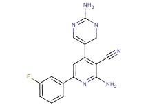 2-amino-4-(2-aminopyrimidin-5-yl)-6-(3-fluorophenyl)nicotinonitrile