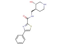 N-{[(3S*,4S*)-3-hydroxypiperidin-4-yl]methyl}-4-phenyl-1,3-thiazole-2-carboxamide