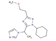 1-cyclohexyl-5-[1-(1H-imidazol-1-yl)ethyl]-3-(2-methoxyethyl)-1H-1,2,4-triazole