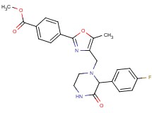 methyl 4-(4-{[2-(4-fluorophenyl)-3-oxo-1-piperazinyl]methyl}-5-methyl-1,3-oxazol-2-yl)benzoate