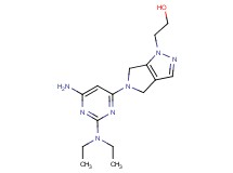 2-[5-[6-amino-2-(diethylamino)pyrimidin-4-yl]-5,6-dihydropyrrolo[3,4-c]pyrazol-1(4H)-yl]ethanol