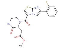 methyl (1-{[6-(2-fluorophenyl)imidazo[2,1-b][1,3]thiazol-3-yl]carbonyl}-3-oxo-2-piperazinyl)acetate