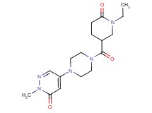5-{4-[(1-ethyl-6-oxo-3-piperidinyl)carbonyl]-1-piperazinyl}-2-methyl-3(2H)-pyridazinone