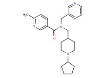 N-[(1-cyclopentyl-4-piperidinyl)methyl]-6-methyl-N-(3-pyridinylmethyl)nicotinamide