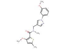 3-methoxy-N-{[1-(3-methoxyphenyl)-1H-pyrazol-4-yl]methyl}-N,5-dimethyl-2-thiophenecarboxamide