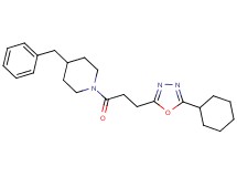 4-benzyl-1-[3-(5-cyclohexyl-1,3,4-oxadiazol-2-yl)propanoyl]piperidine