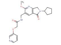 N-[(6-cyclopentyl-2-methoxy-5-oxo-6,7-dihydro-5H-pyrrolo[3,4-b]pyridin-3-yl)methyl]-2-(pyridin-3-yloxy)acetamide