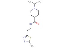 1-isopropyl-N-[2-(5-methyl-1,3,4-thiadiazol-2-yl)ethyl]-4-piperidinecarboxamide