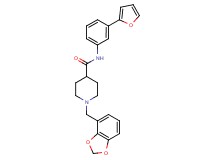 1-(1,3-benzodioxol-4-ylmethyl)-N-[3-(2-furyl)phenyl]-4-piperidinecarboxamide